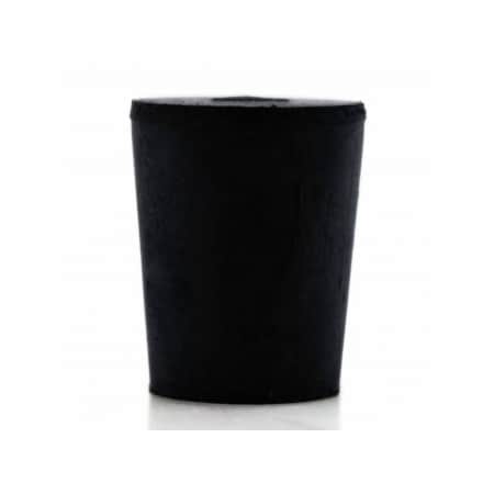 United Scientific Laboratory Grade Rubber Stoppers w/Hole, Black SBR Rubber, Size No 2, 20 x 16 x 25mm, 45PK 259150H-2